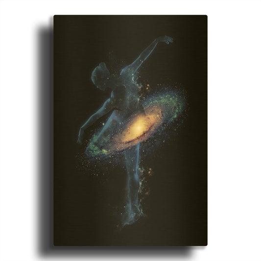 'Cosmic Dance' By Robert Farkas Gold Metal Wall Art