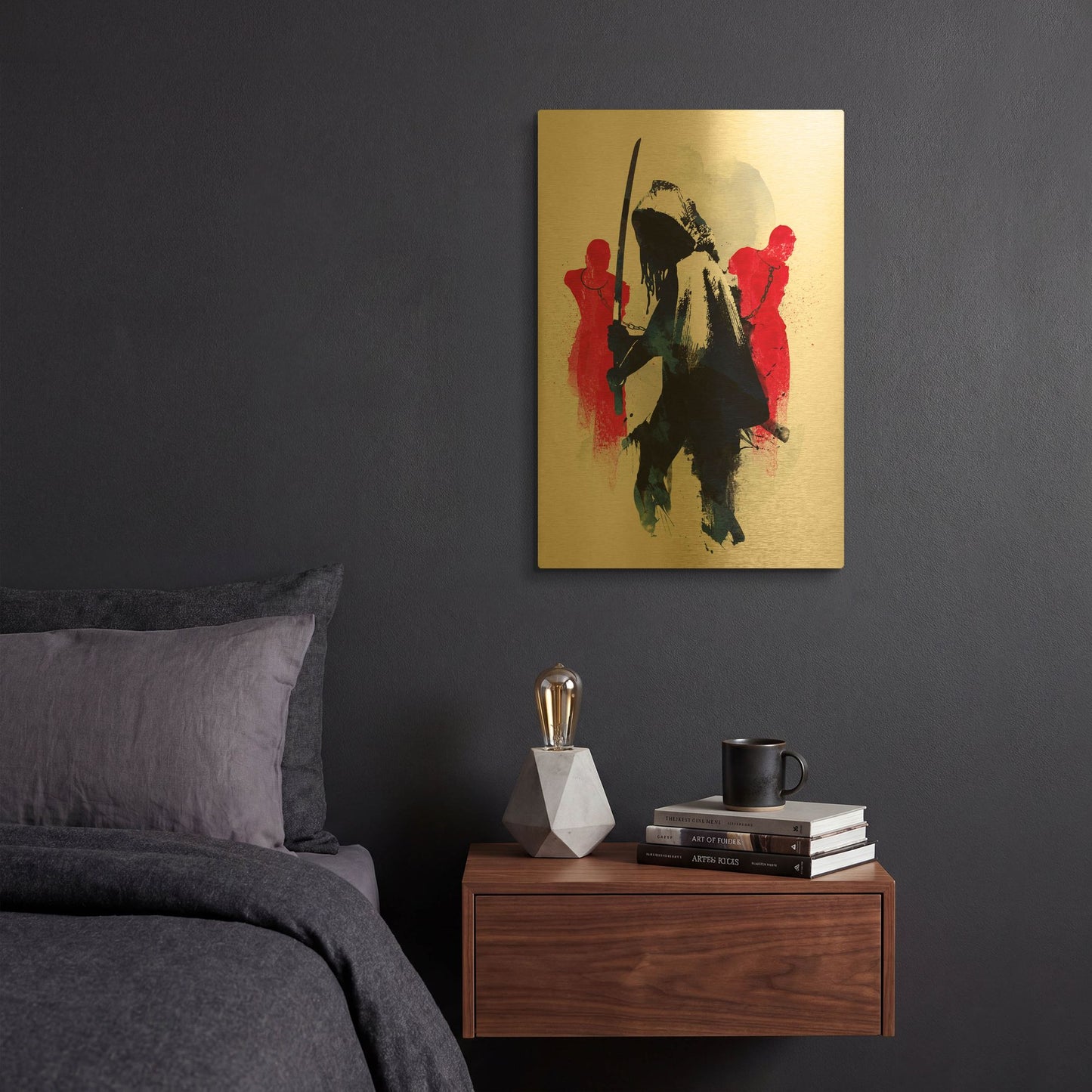 'Michonne' By Robert Farkas Gold Metal Wall Art