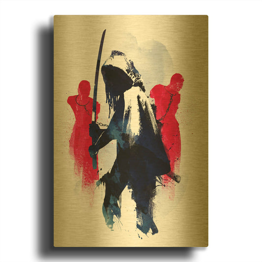 'Michonne' By Robert Farkas Gold Metal Wall Art
