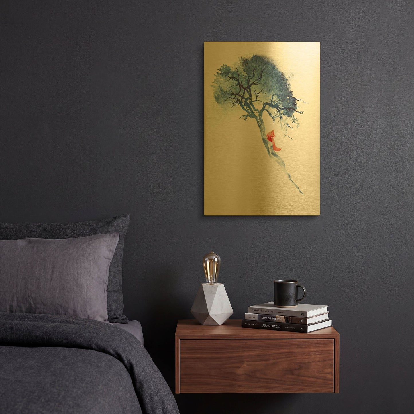 'There' By Robert Farkas Gold Metal Wall Art