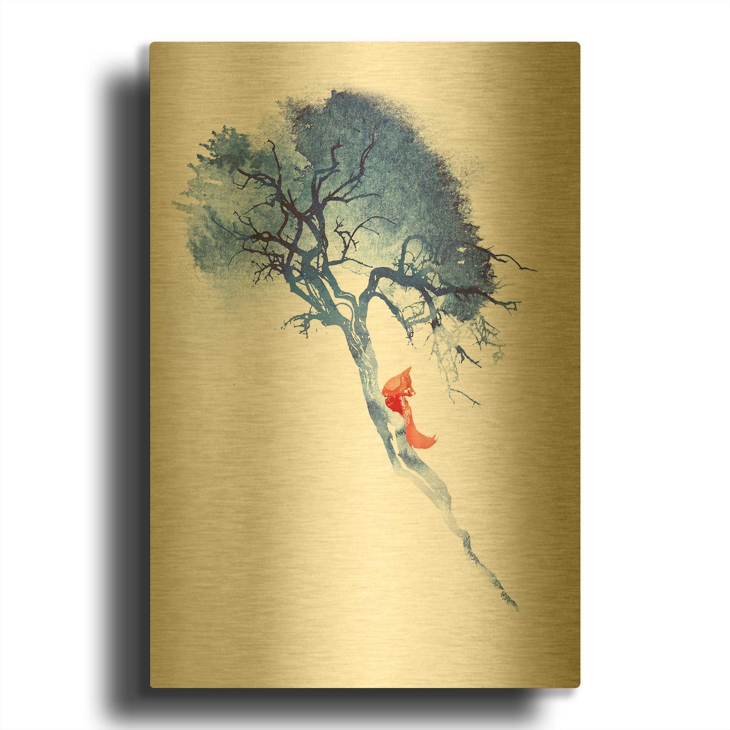 'There' By Robert Farkas Gold Metal Wall Art