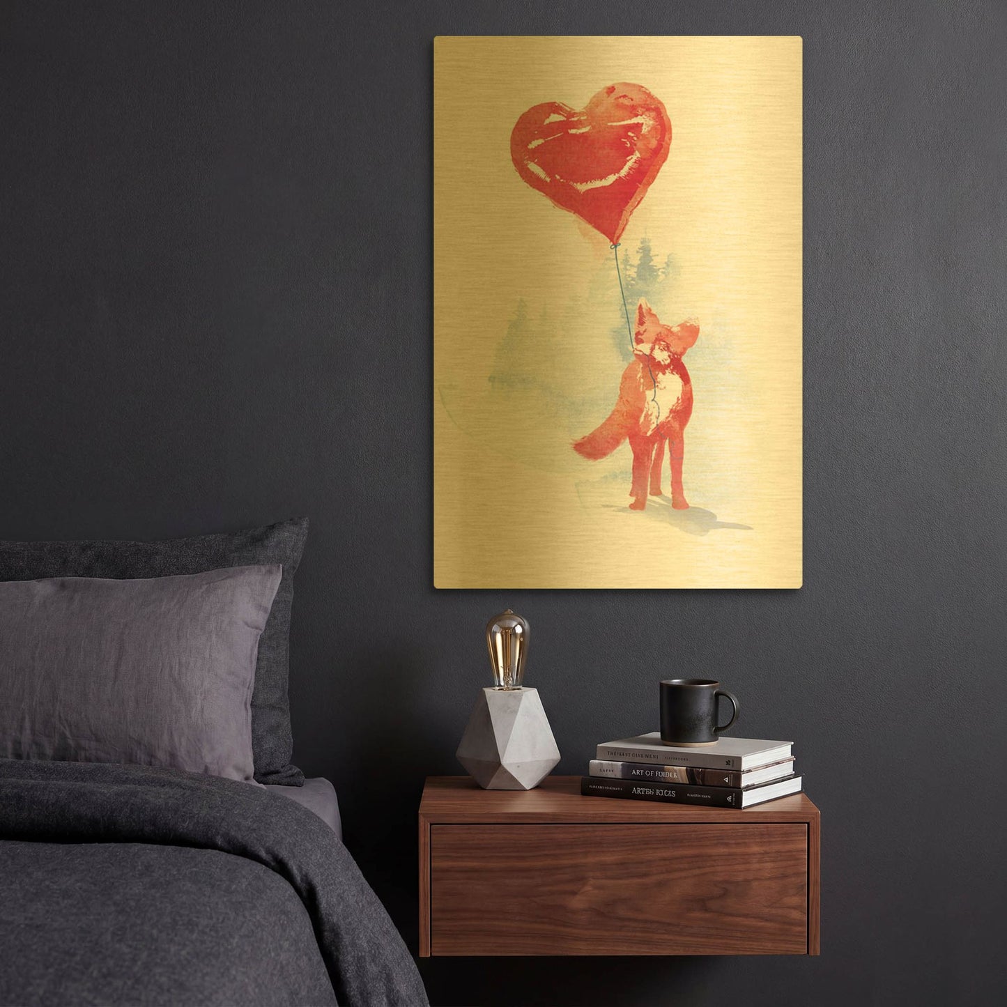 'This One is For You' By Robert Farkas Gold Metal Wall Art