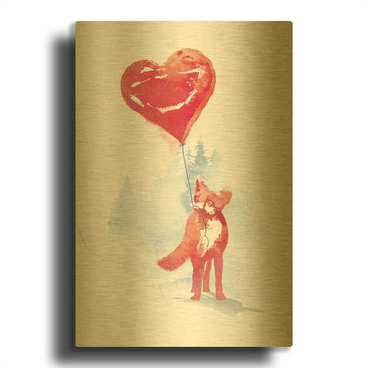'This One is For You' By Robert Farkas Gold Metal Wall Art
