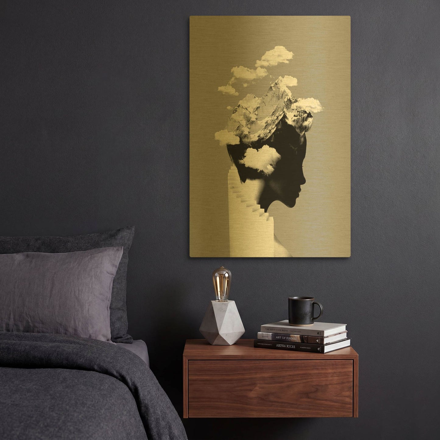 'It' By Robert Farkas Gold Metal Wall Art