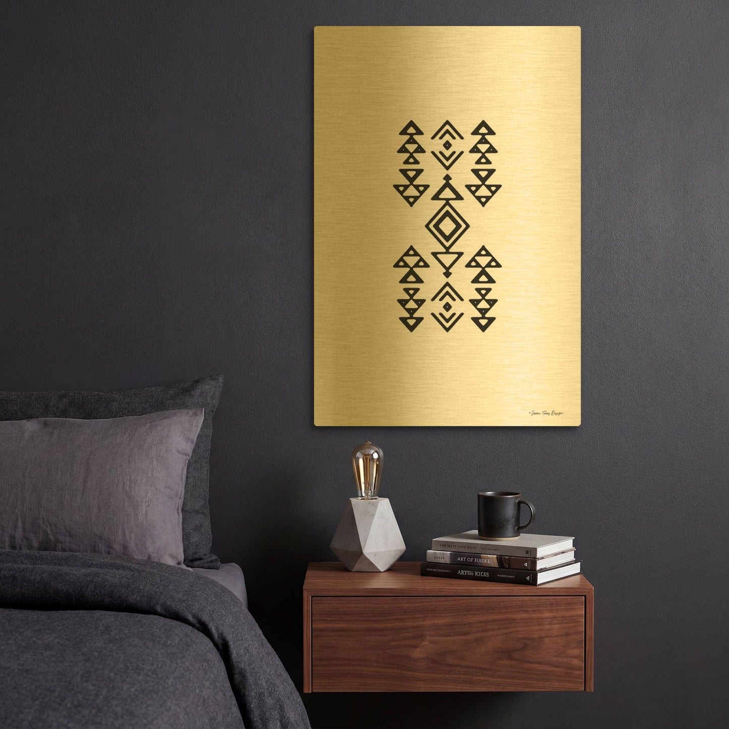 'Aztec Art II' By Seven Trees Design Gold Metal Wall Art