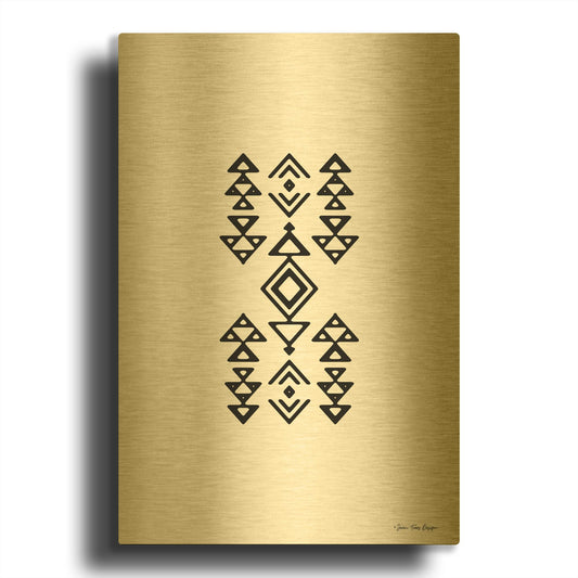 'Aztec Art II' By Seven Trees Design Gold Metal Wall Art