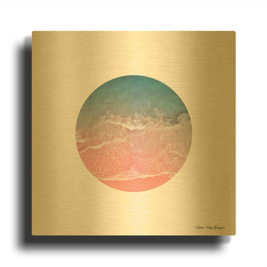 'Ocean Circle' By Seven Trees Design Gold Metal Wall Art