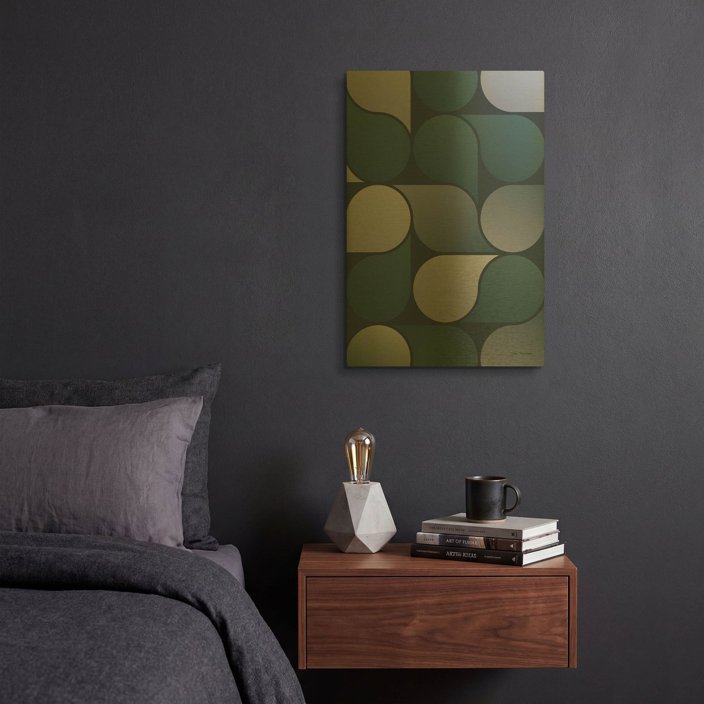 'Geometric Loop' By Seven Trees Design Gold Metal Wall Art