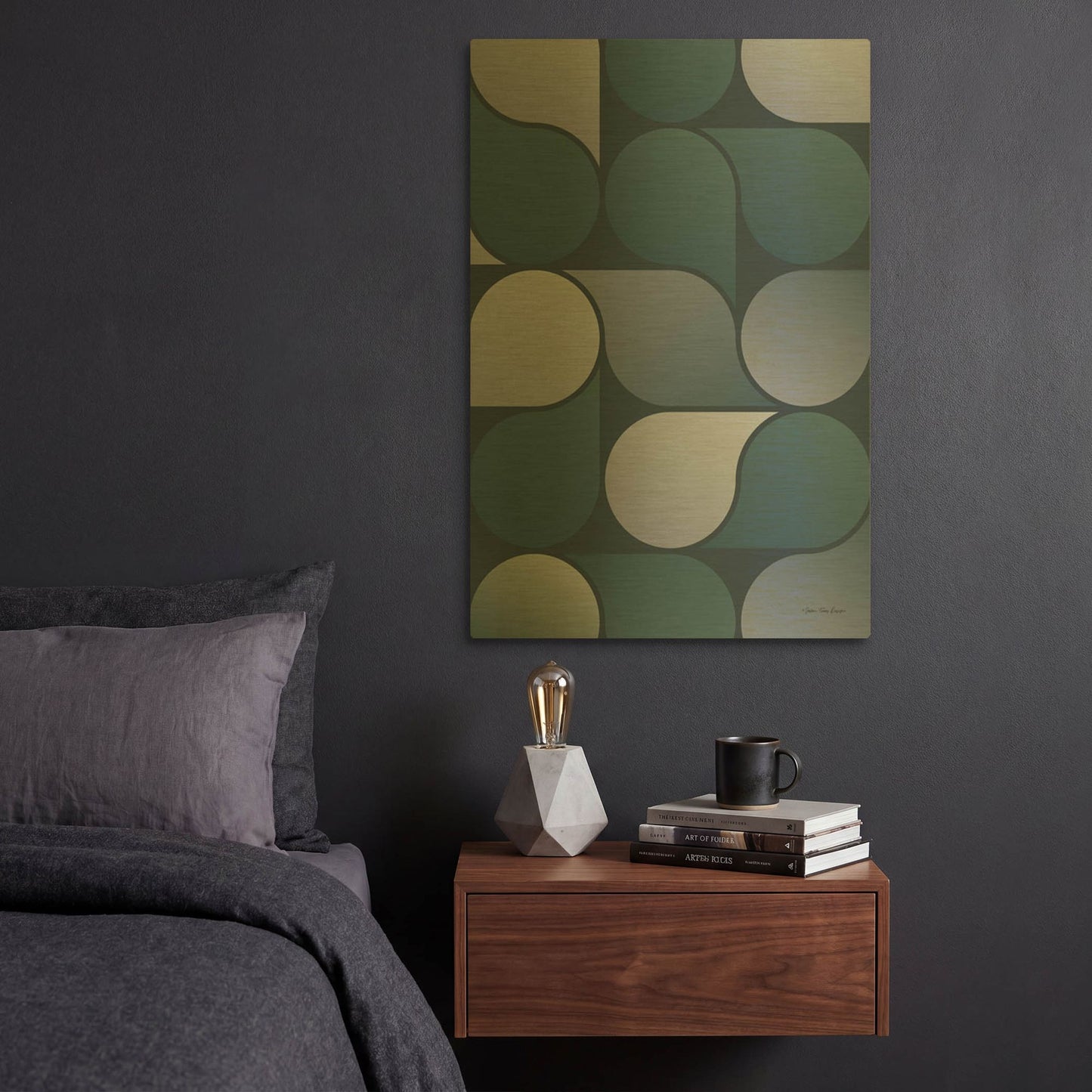'Geometric Loop' By Seven Trees Design Gold Metal Wall Art