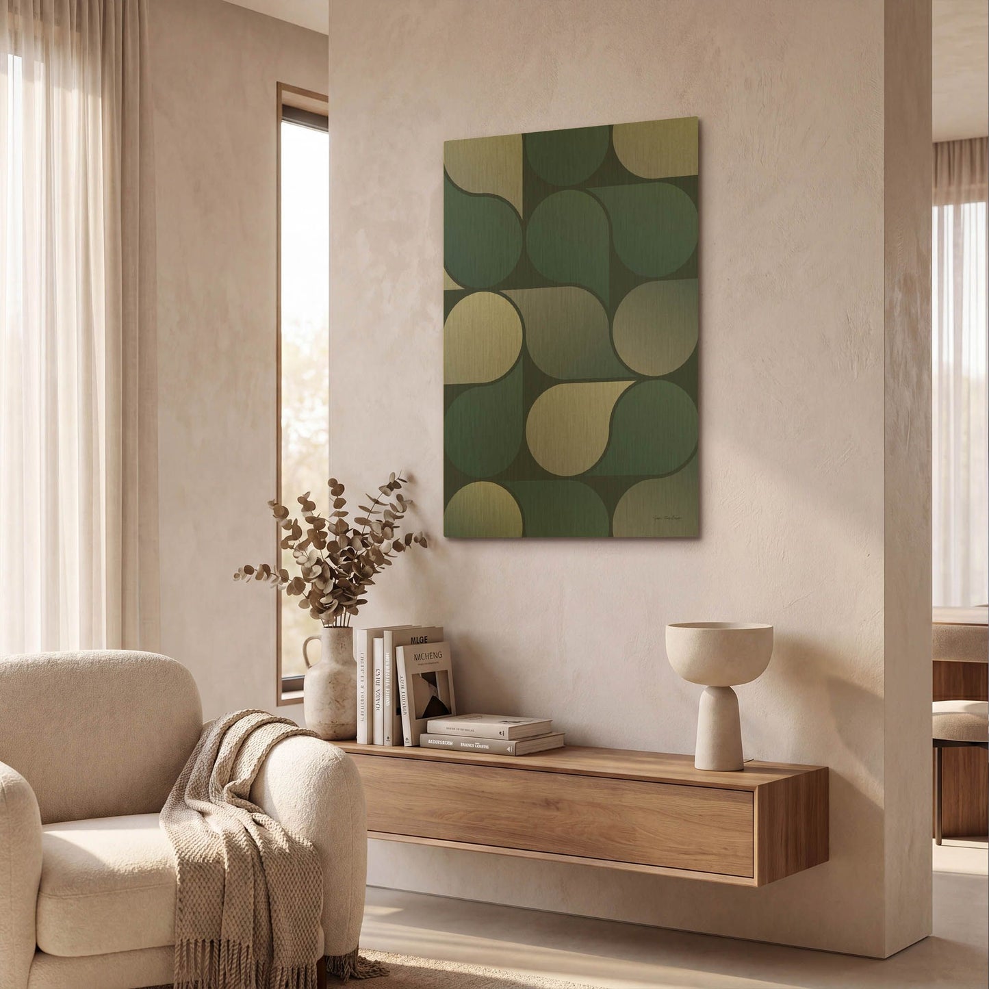 'Geometric Loop' By Seven Trees Design Gold Metal Wall Art