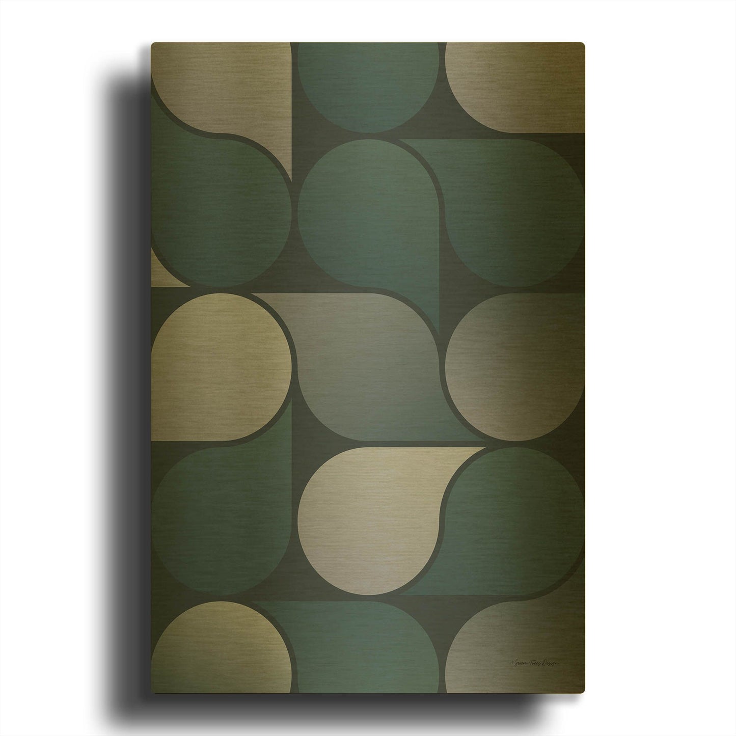 'Geometric Loop' By Seven Trees Design Gold Metal Wall Art
