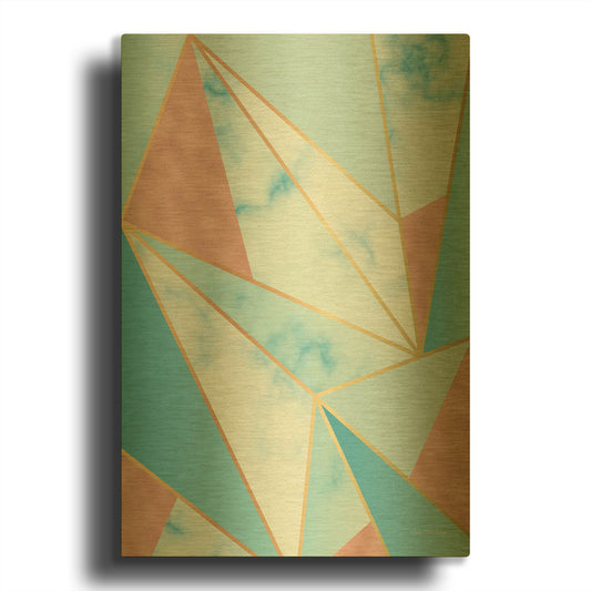 'Geometric Sky' By Seven Trees Design Gold Metal Wall Art