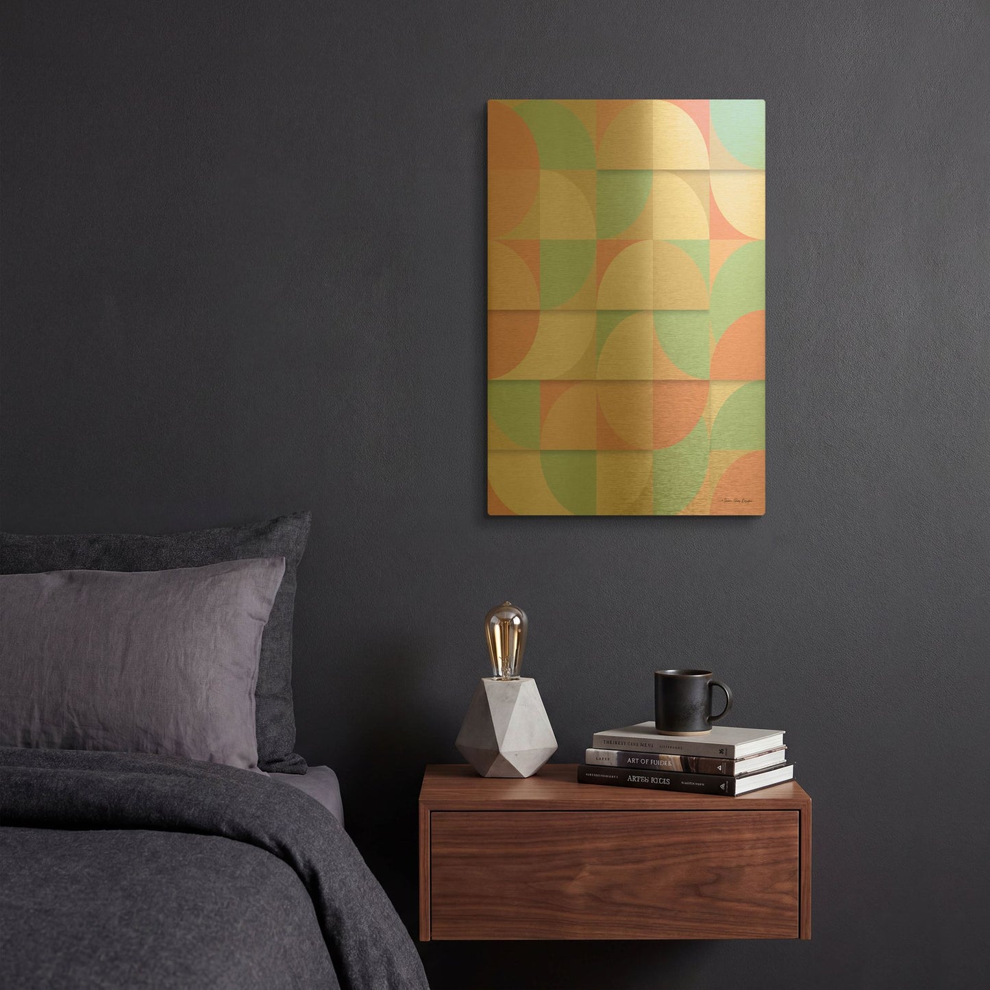 'The Scandinavian Geometry' By Seven Trees Design Gold Metal Wall Art