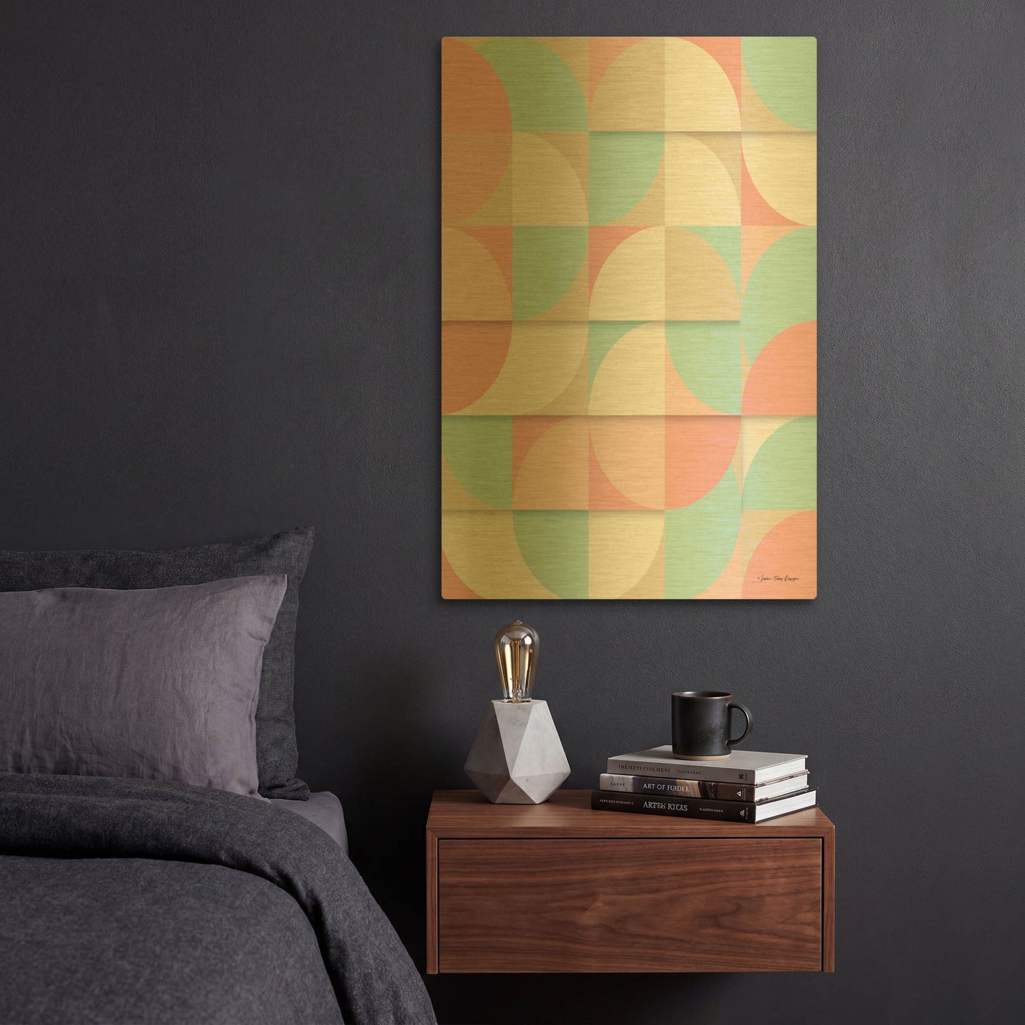 'The Scandinavian Geometry' By Seven Trees Design Gold Metal Wall Art