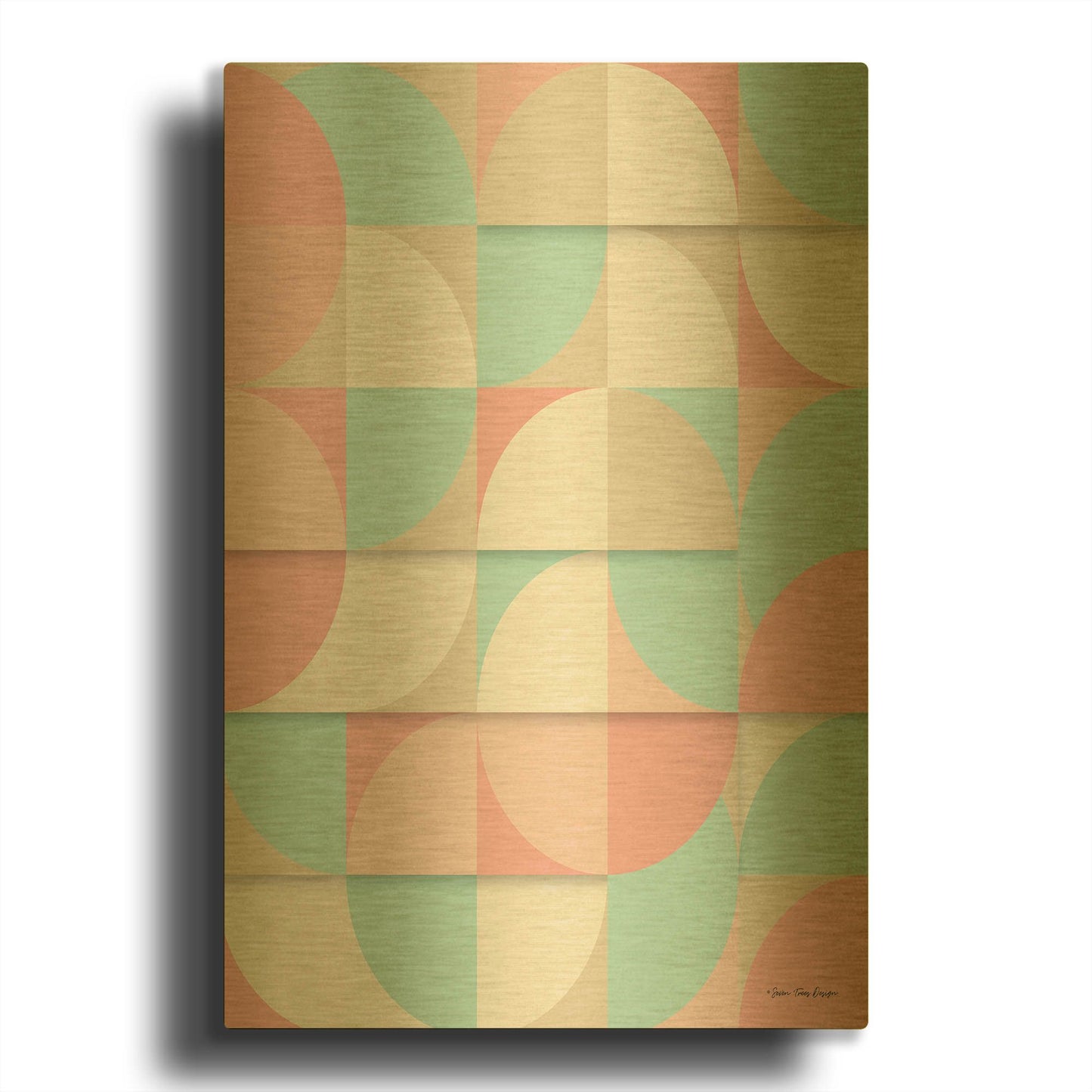 'The Scandinavian Geometry' By Seven Trees Design Gold Metal Wall Art