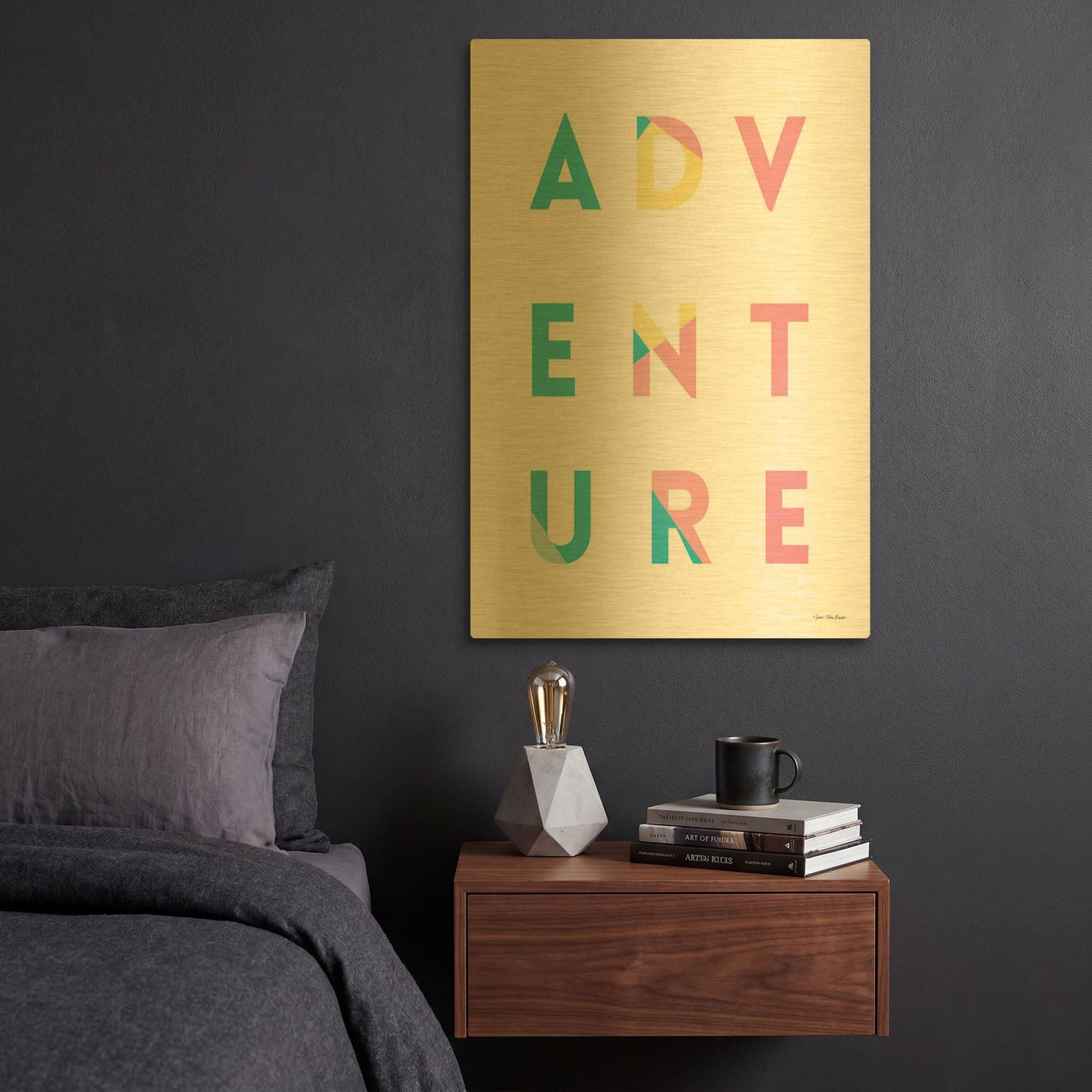 'Adventure in Colors' By Seven Trees Design Gold Metal Wall Art