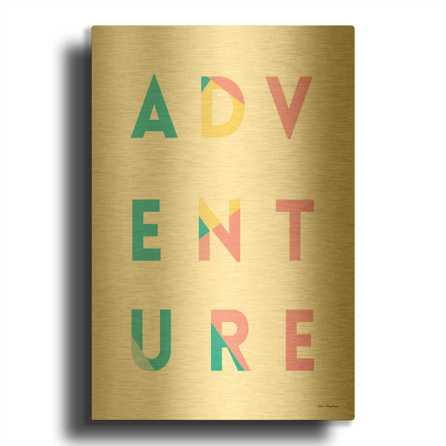 'Adventure in Colors' By Seven Trees Design Gold Metal Wall Art