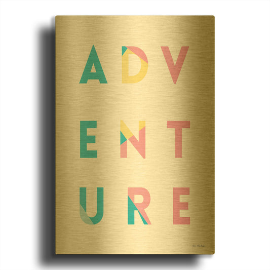 'Adventure in Colors' By Seven Trees Design Gold Metal Wall Art