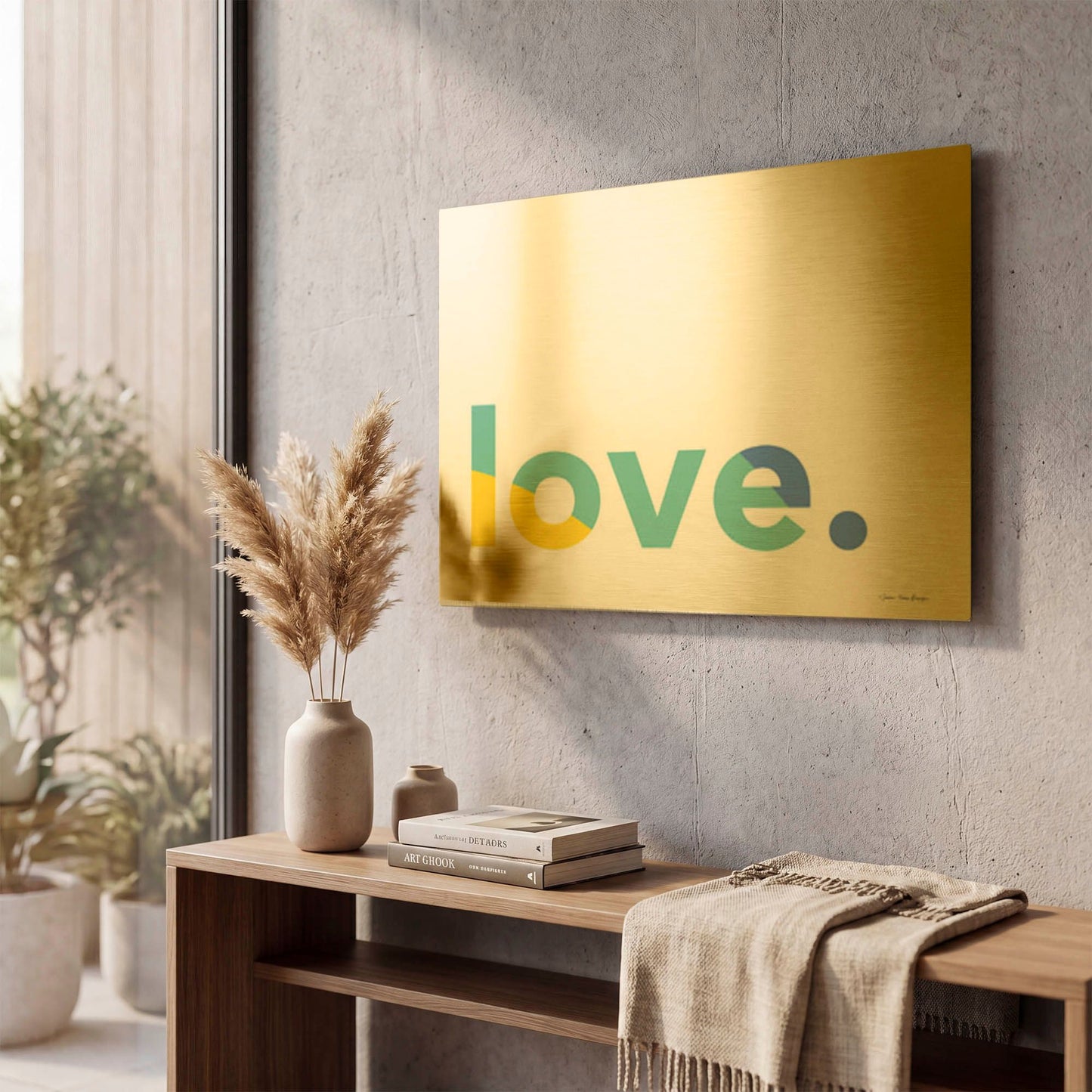 'Love' By Seven Trees Design Gold Metal Wall Art