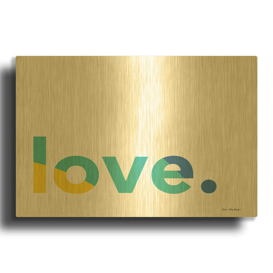 'Love' By Seven Trees Design Gold Metal Wall Art