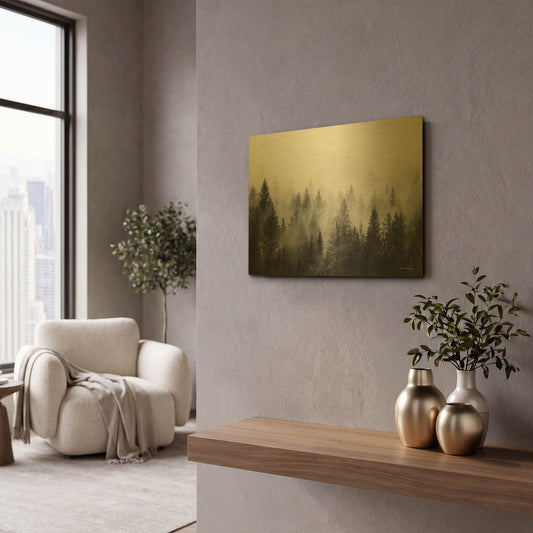 'Forest' By Seven Trees Design Gold Metal Wall Art