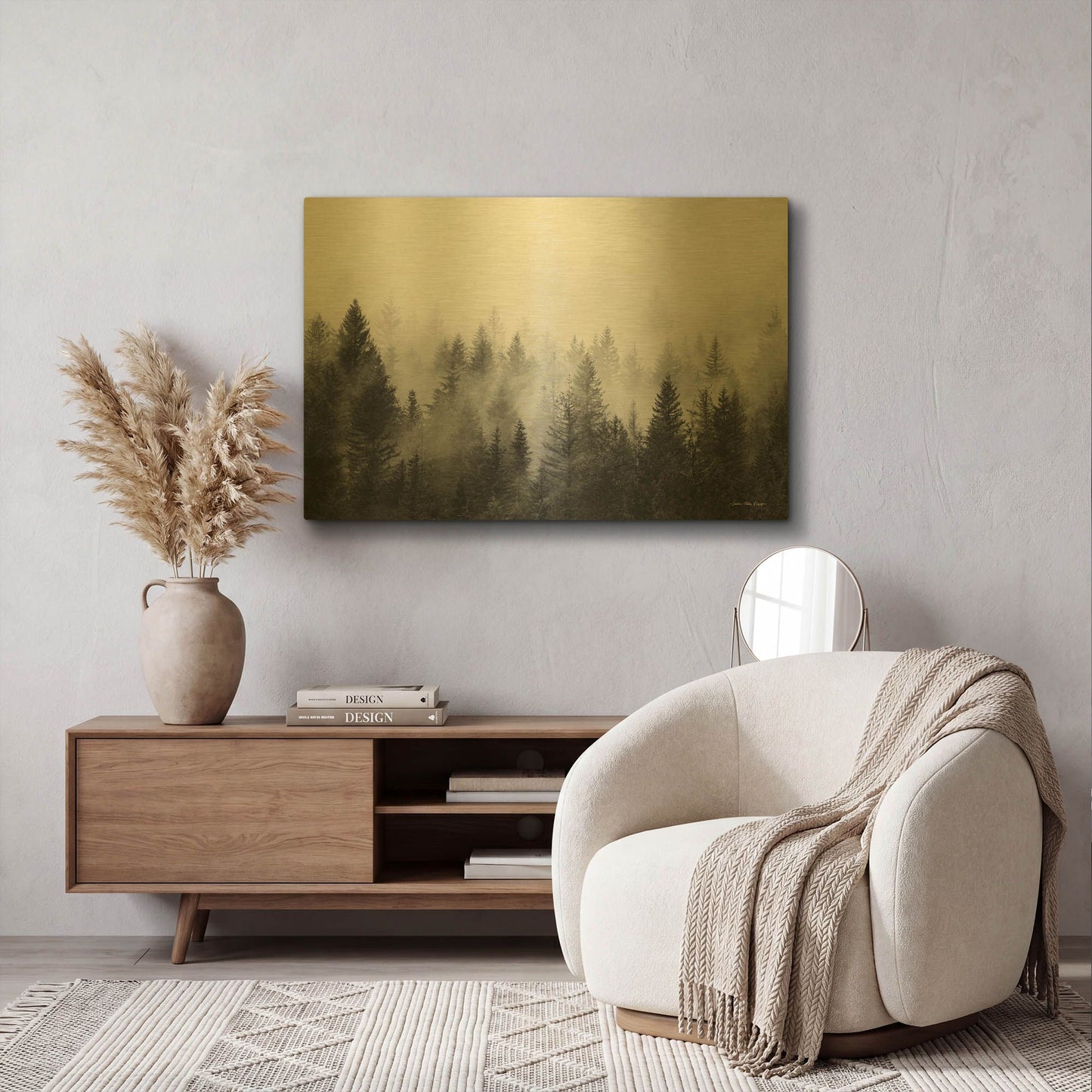 'Forest' By Seven Trees Design Gold Metal Wall Art