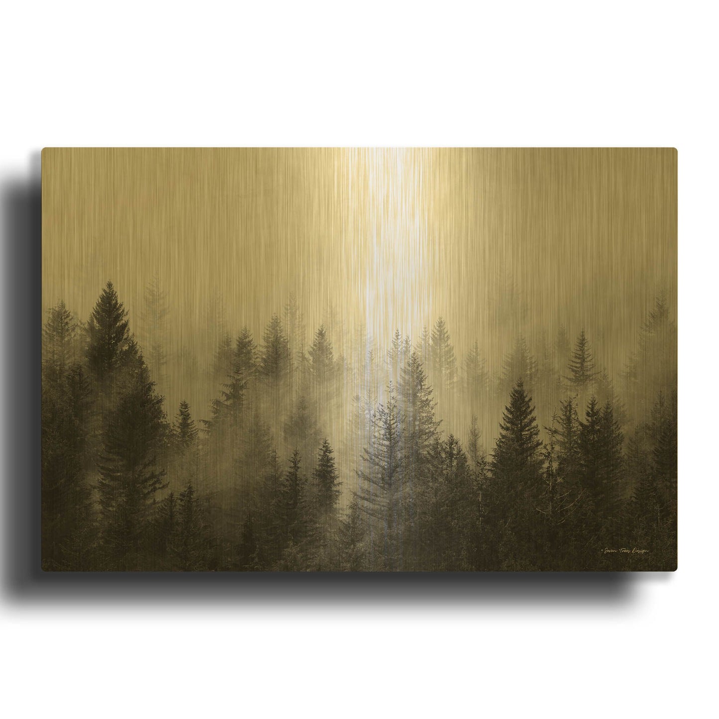 'Forest' By Seven Trees Design Gold Metal Wall Art