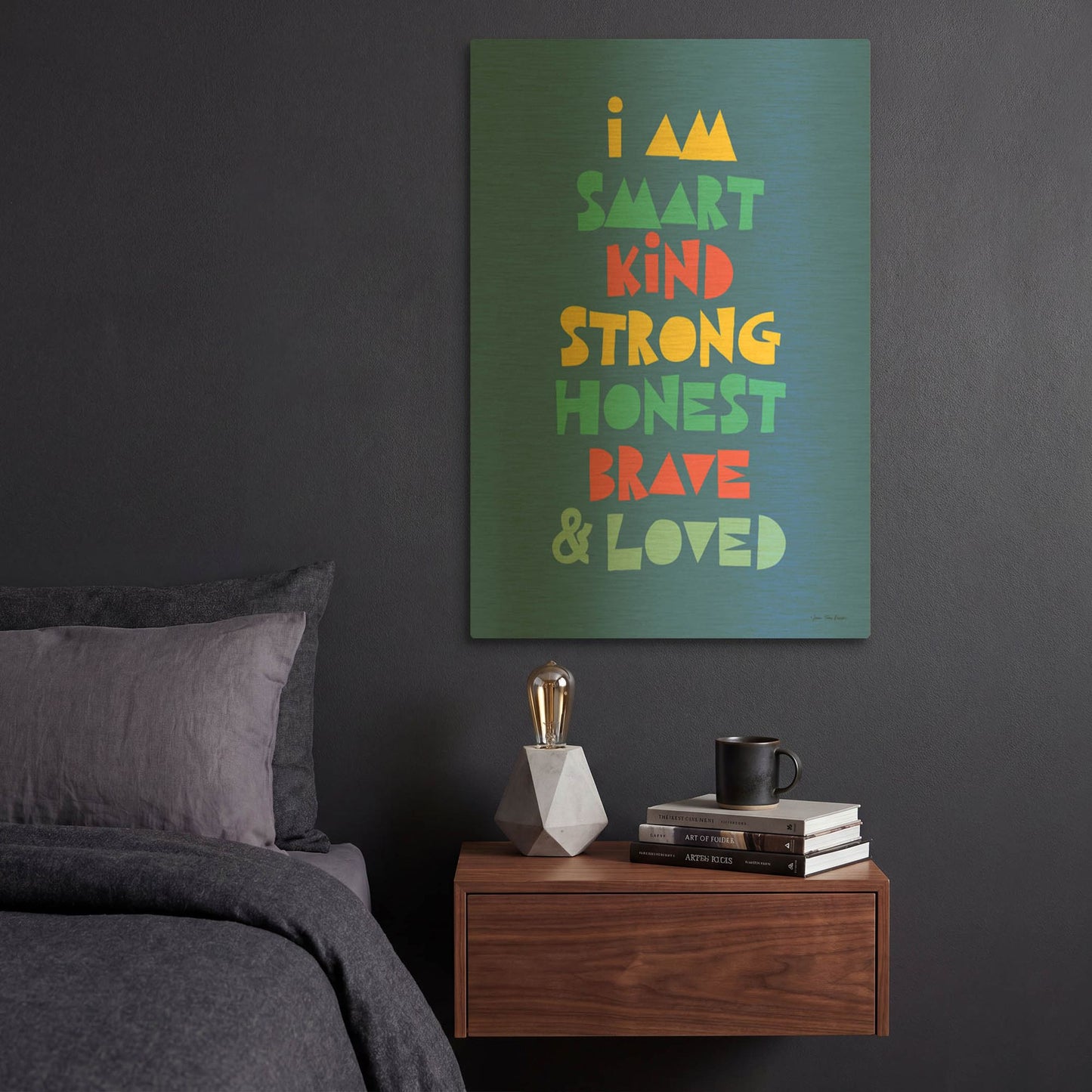 'I Am Smart..' By Seven Trees Design Gold Metal Wall Art