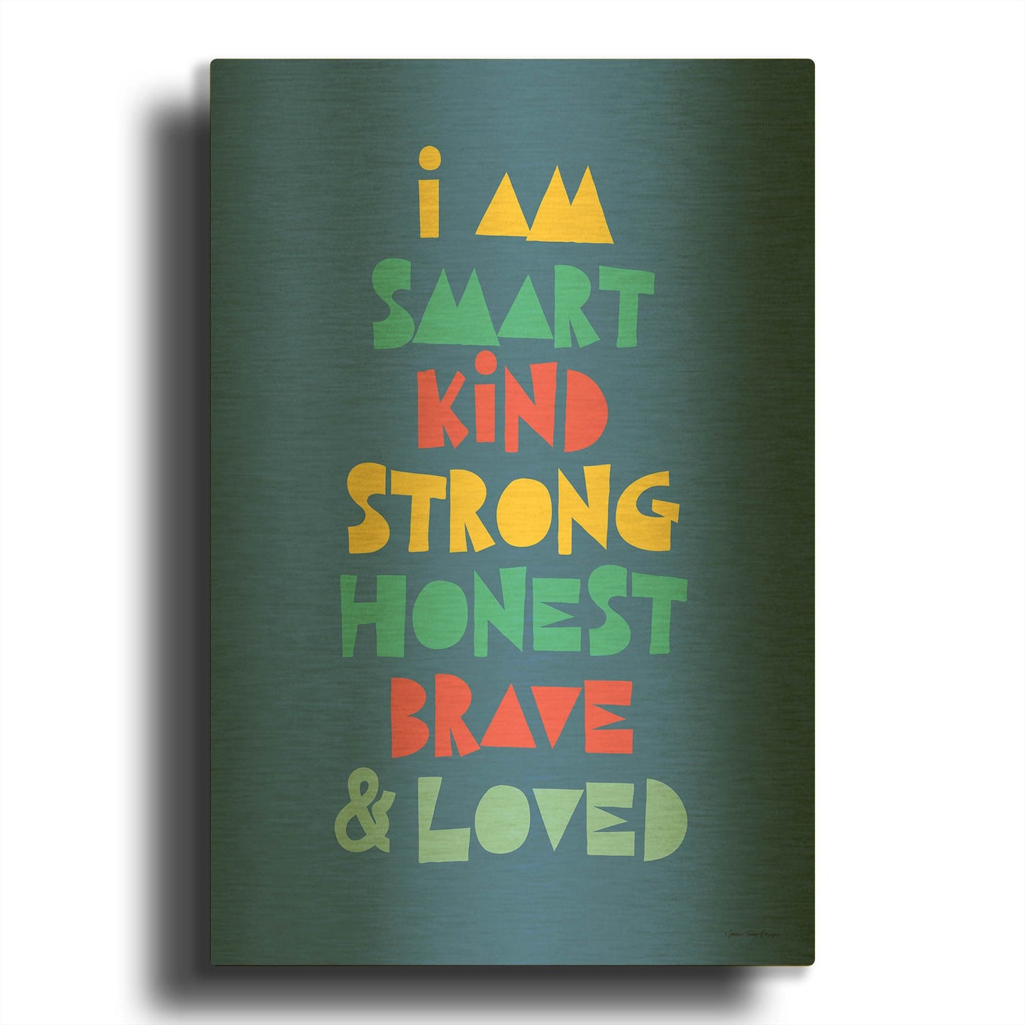 'I Am Smart..' By Seven Trees Design Gold Metal Wall Art