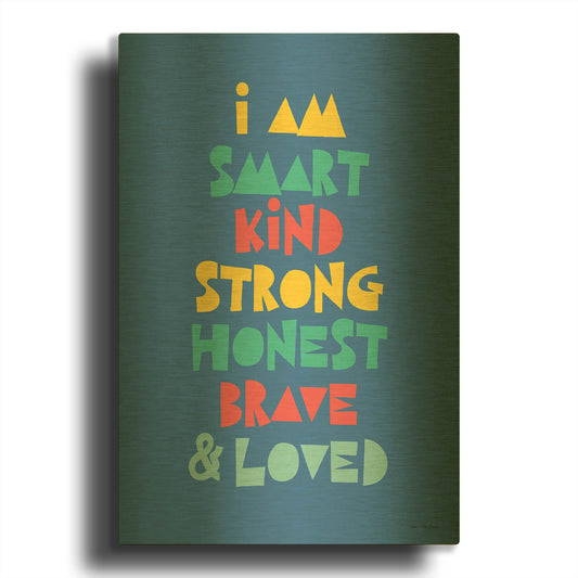 'I Am Smart..' By Seven Trees Design Gold Metal Wall Art