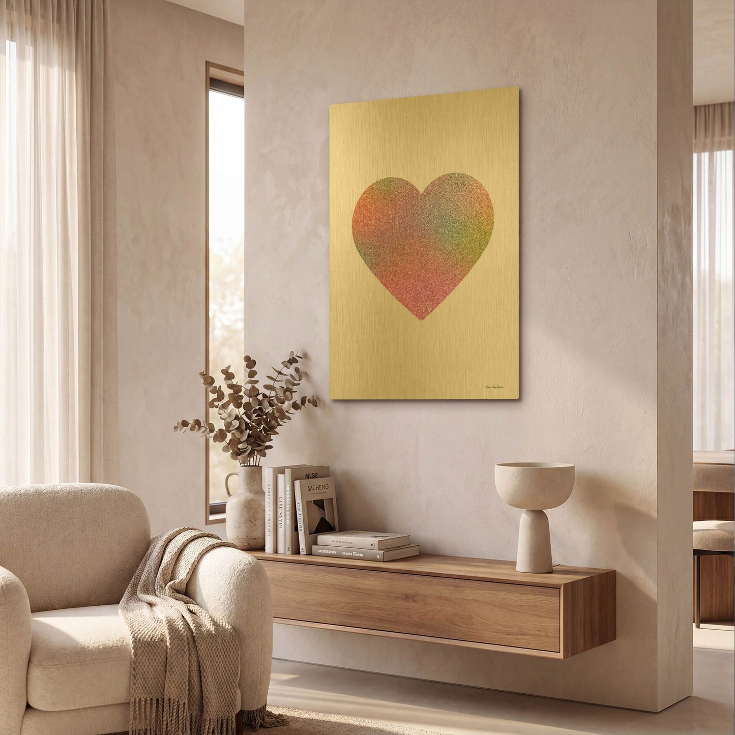 'Happy Heart I' By Seven Trees Design Gold Metal Wall Art