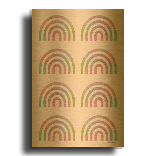 'Happy Glitter Rainbows' By Seven Trees Design Gold Metal Wall Art