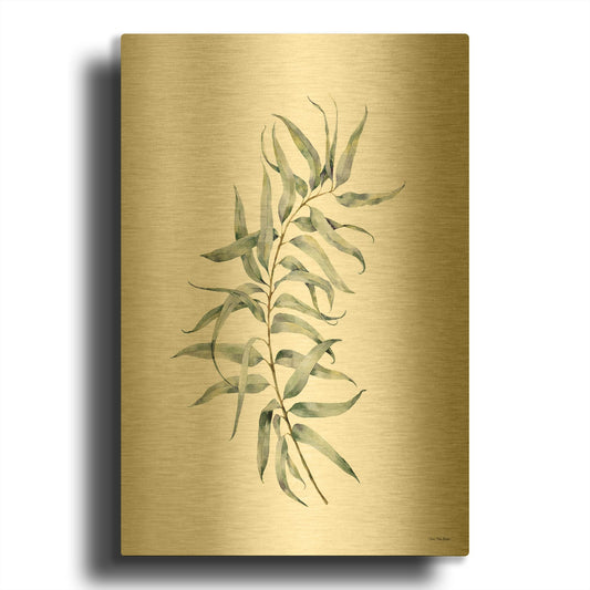 'Eucalyptus I' By Seven Trees Design Gold Metal Wall Art