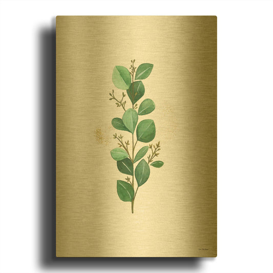 'Eucalyptus II' By Seven Trees Design Gold Metal Wall Art