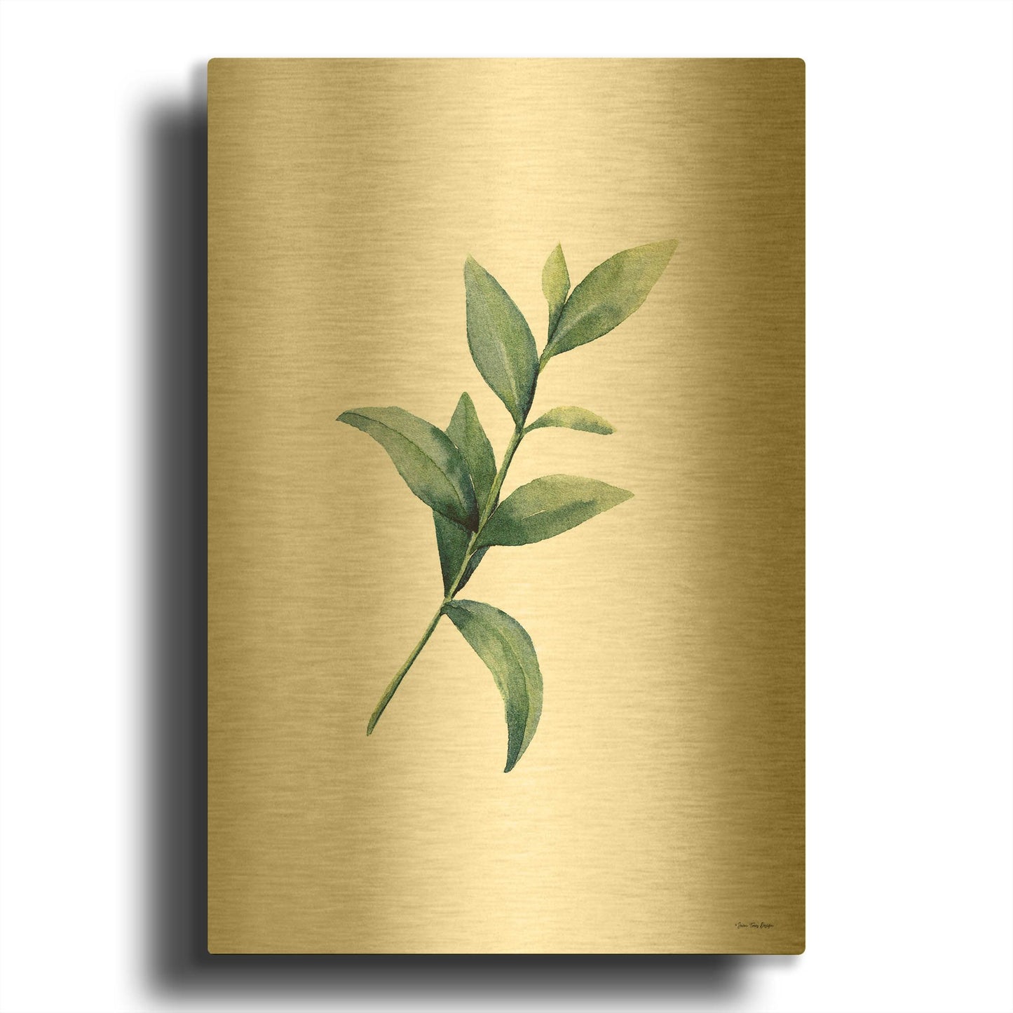 'Eucalyptus III' By Seven Trees Design Gold Metal Wall Art