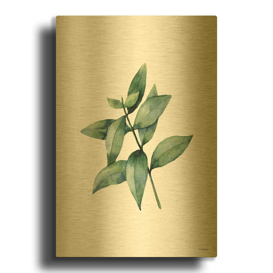 'Eucalyptus IV' By Seven Trees Design Gold Metal Wall Art