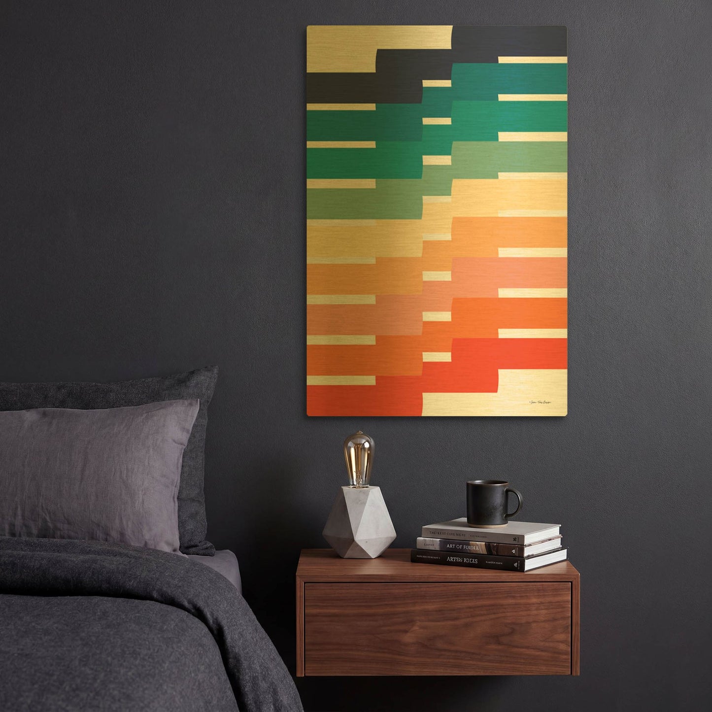 'Modern Geometry I' By Seven Trees Design Gold Metal Wall Art