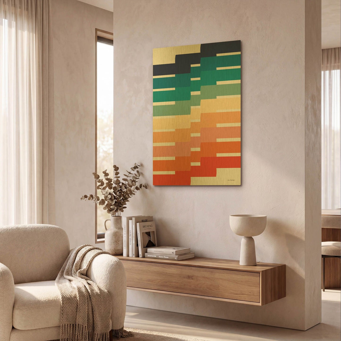 'Modern Geometry I' By Seven Trees Design Gold Metal Wall Art