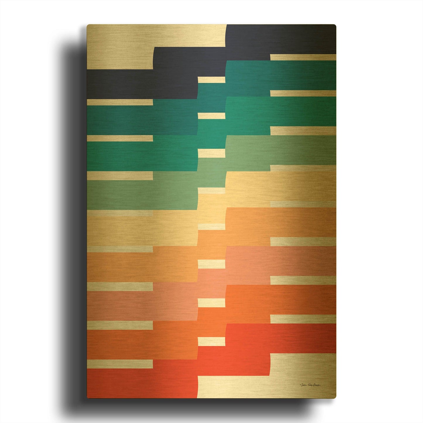 'Modern Geometry I' By Seven Trees Design Gold Metal Wall Art
