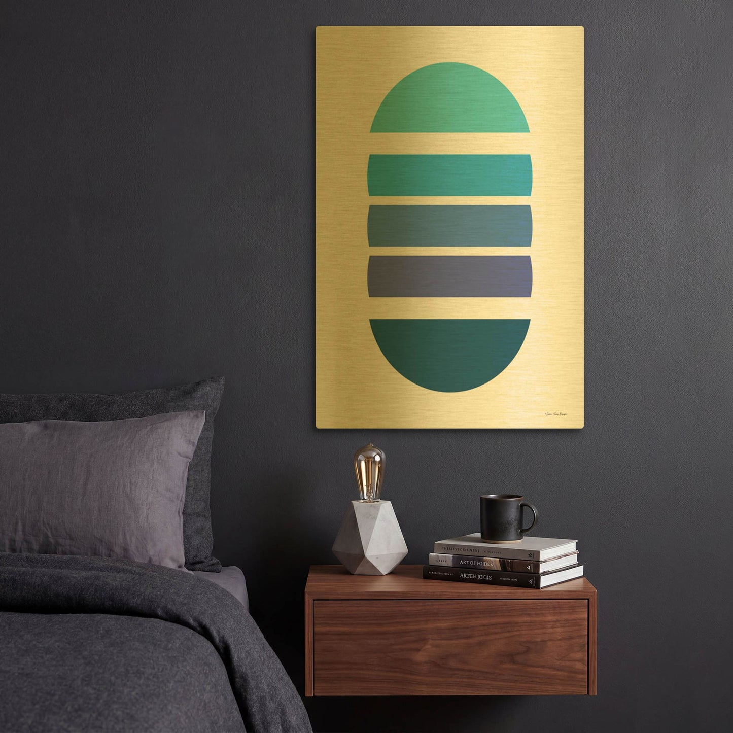 'Modern Geometry II' By Seven Trees Design Gold Metal Wall Art