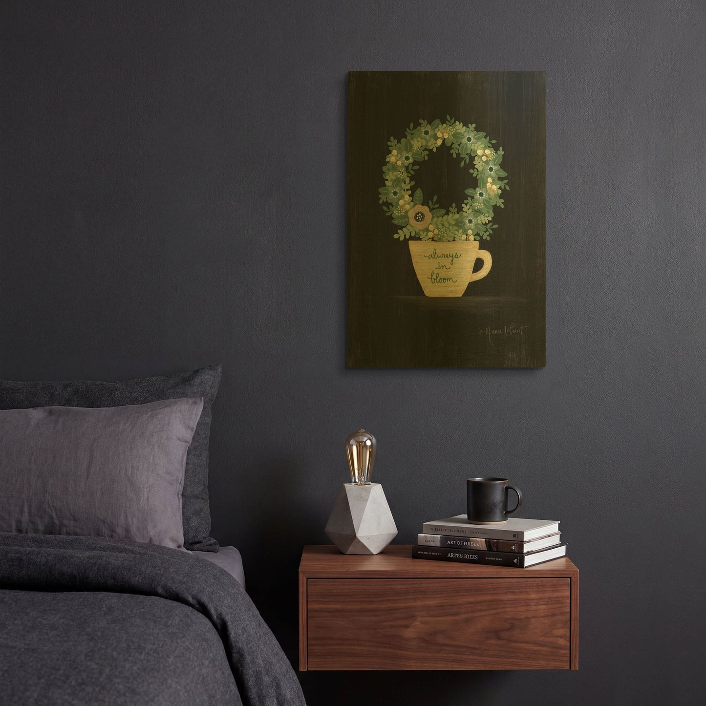 'Always in Bloom' By Annie LaPoint Gold Metal Wall Art