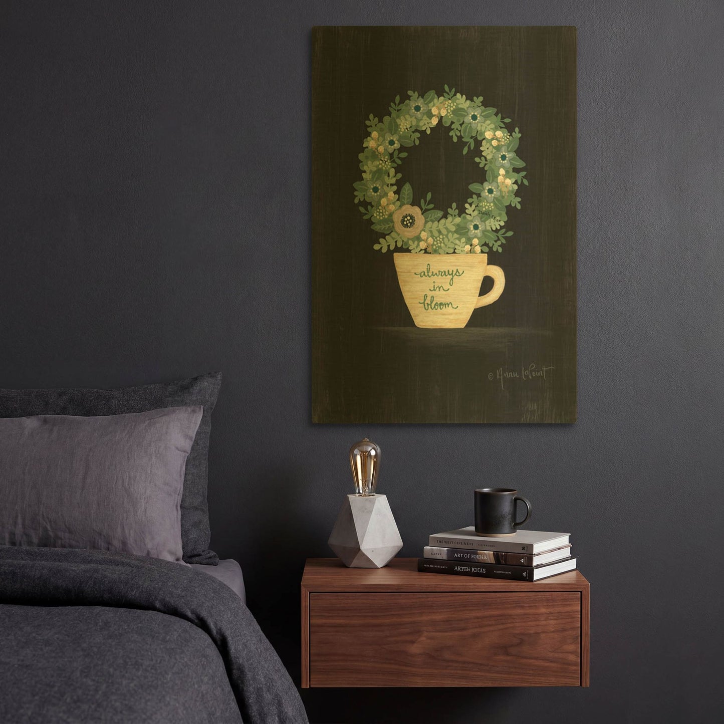 'Always in Bloom' By Annie LaPoint Gold Metal Wall Art