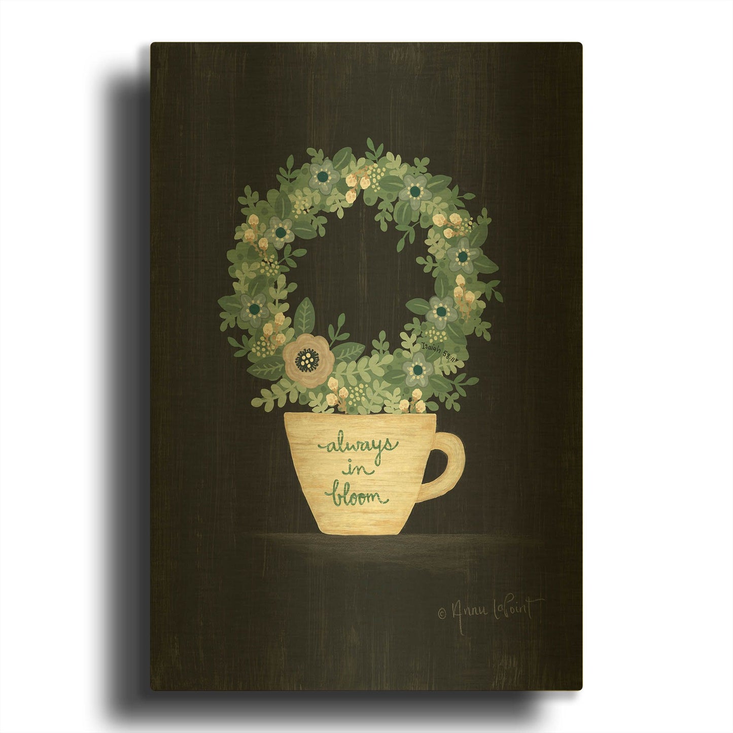 'Always in Bloom' By Annie LaPoint Gold Metal Wall Art