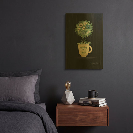 'Growing in Grace' By Annie LaPoint Gold Metal Wall Art