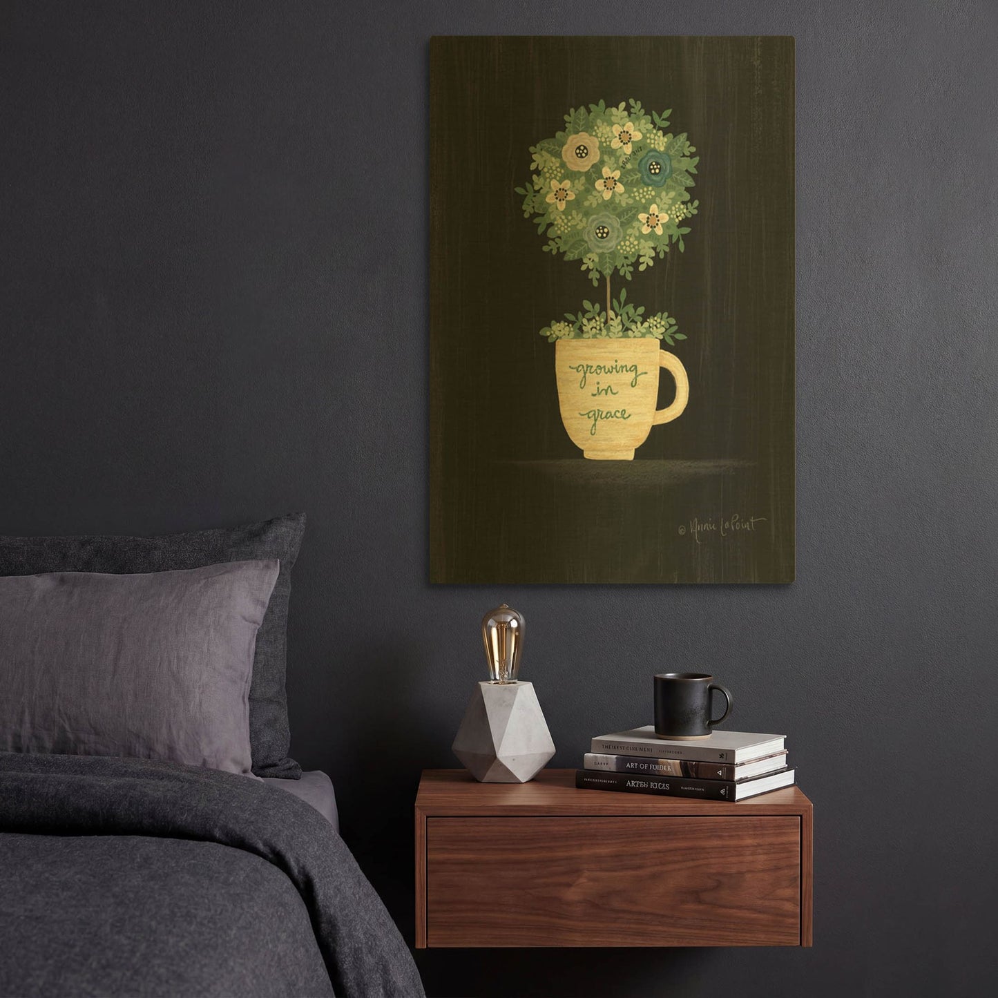 'Growing in Grace' By Annie LaPoint Gold Metal Wall Art
