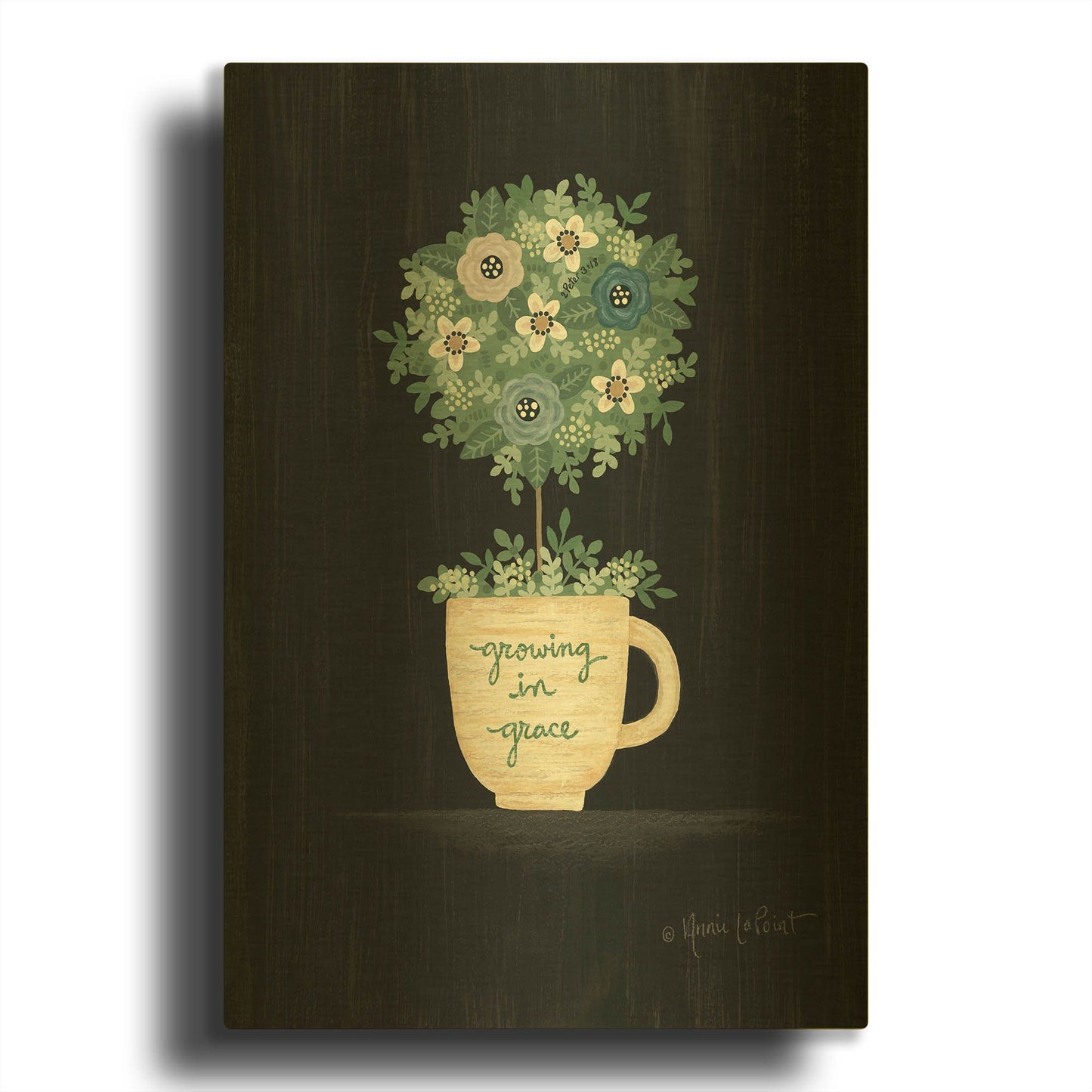 'Growing in Grace' By Annie LaPoint Gold Metal Wall Art
