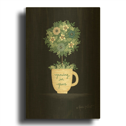 'Growing in Grace' By Annie LaPoint Gold Metal Wall Art
