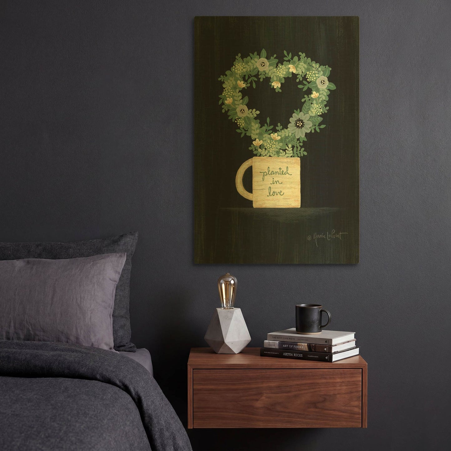 'Planted in Love' By Annie LaPoint Gold Metal Wall Art
