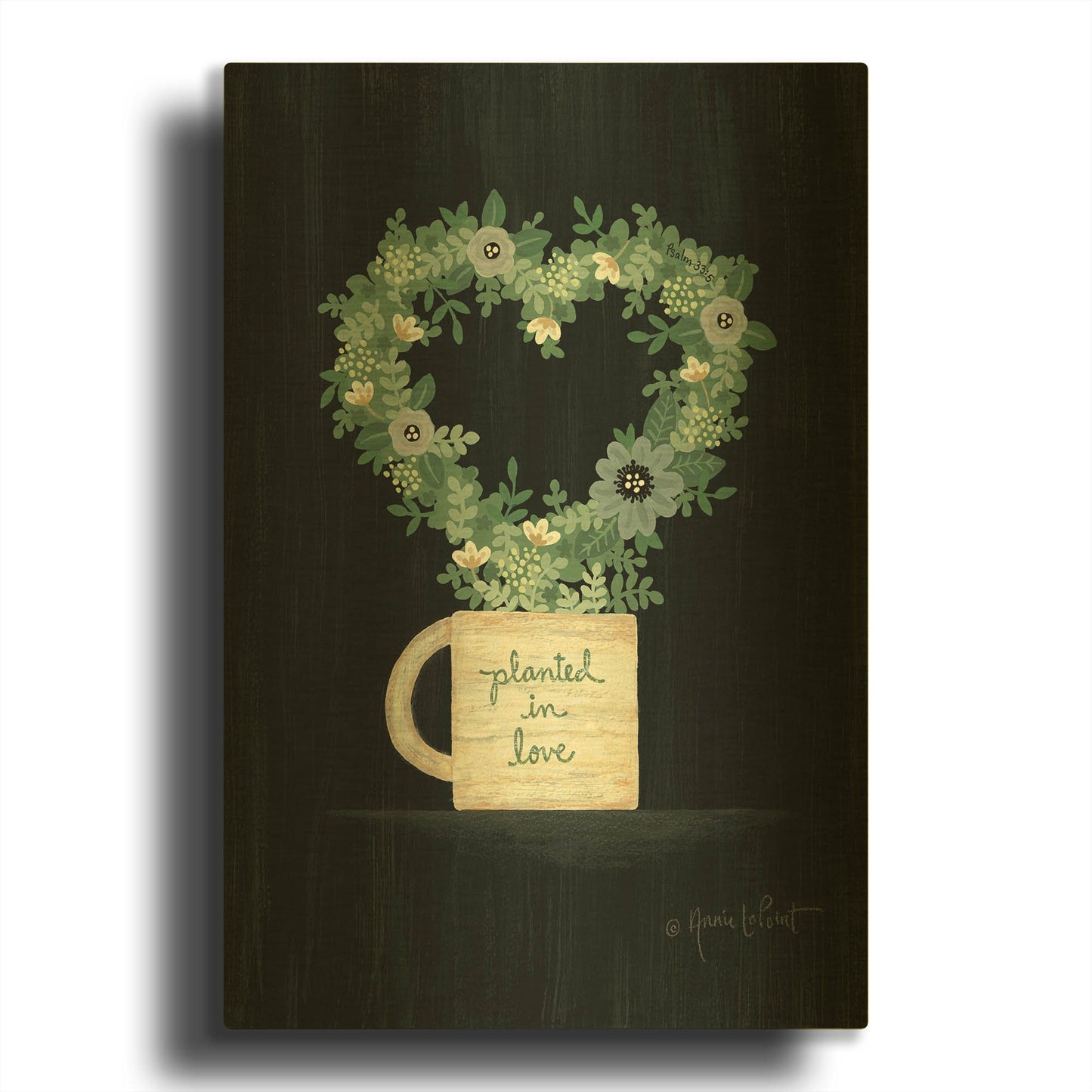 'Planted in Love' By Annie LaPoint Gold Metal Wall Art