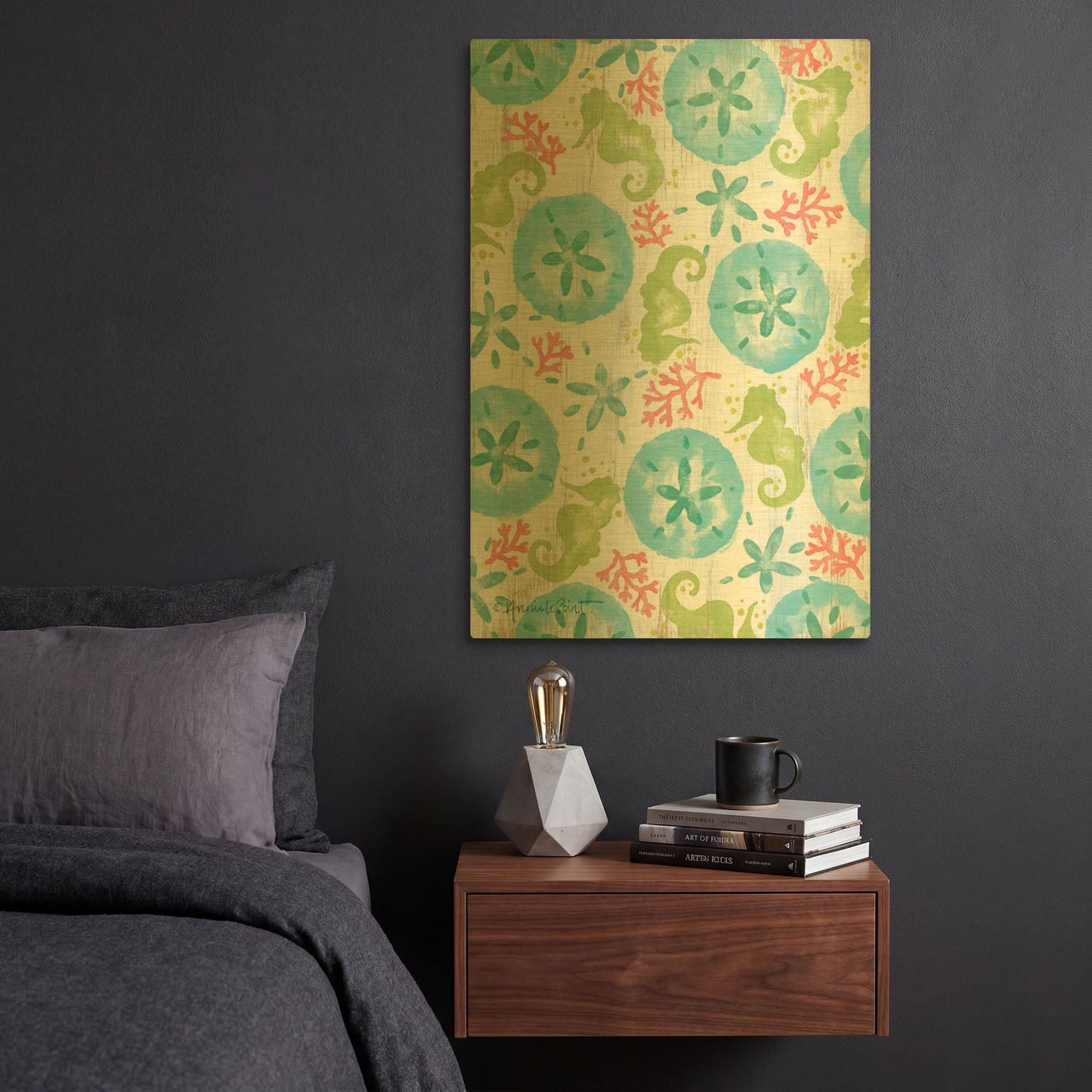 'Coastal Breeze' By Annie LaPoint Gold Metal Wall Art